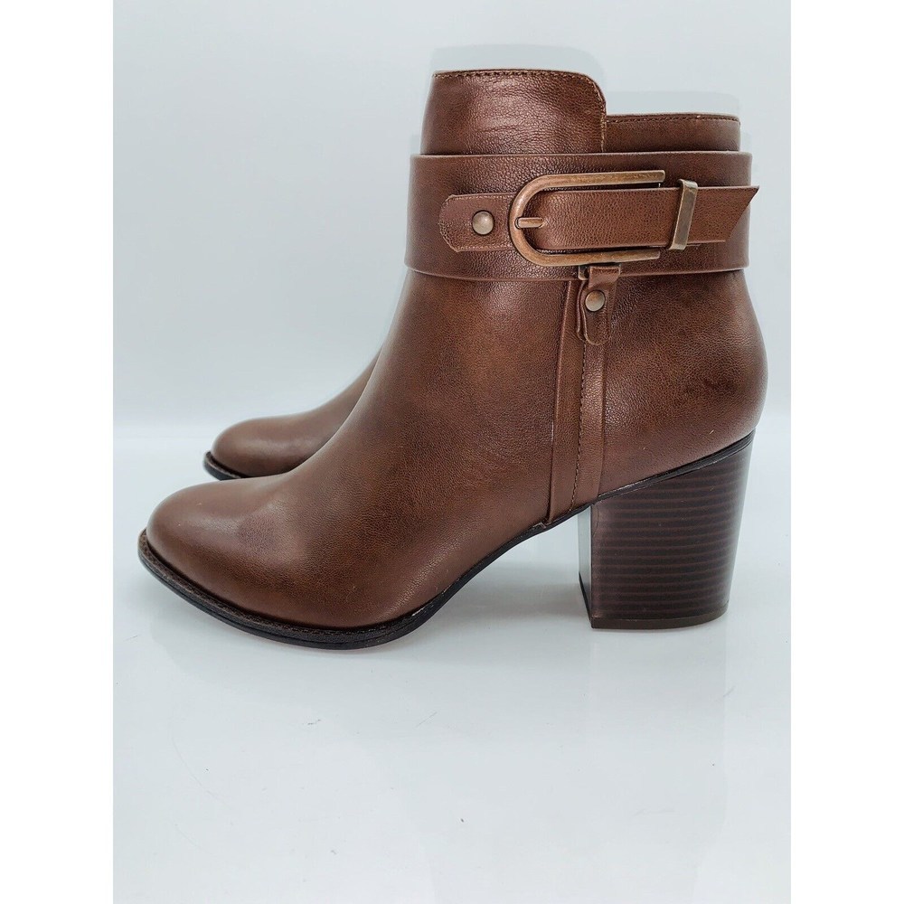 EUROSOFT Women's Sydney Ankle Boots Fuax Leather Brown US 10M / EUR 42 - Picture 6 of 9